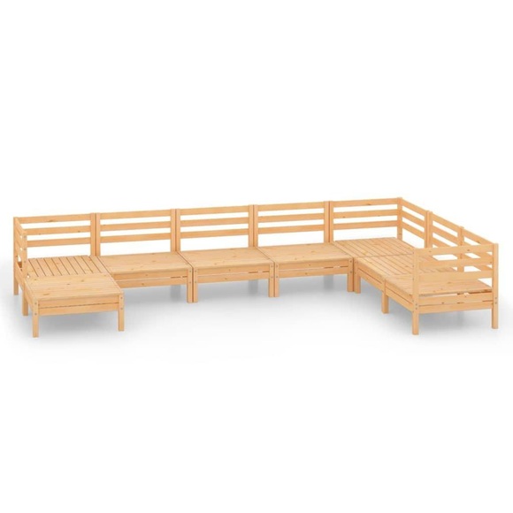 vidaXL 8-tlg. Garten-Lounge-Set Massivholz Kiefer