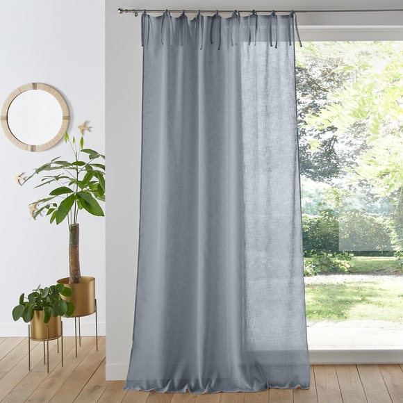 Vorhang Nyong Mit Bändern Unisex Blau 140x180 cm
