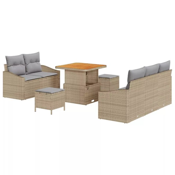 VidaXL - Garten-sofa poly-rattan, One Size, Beige