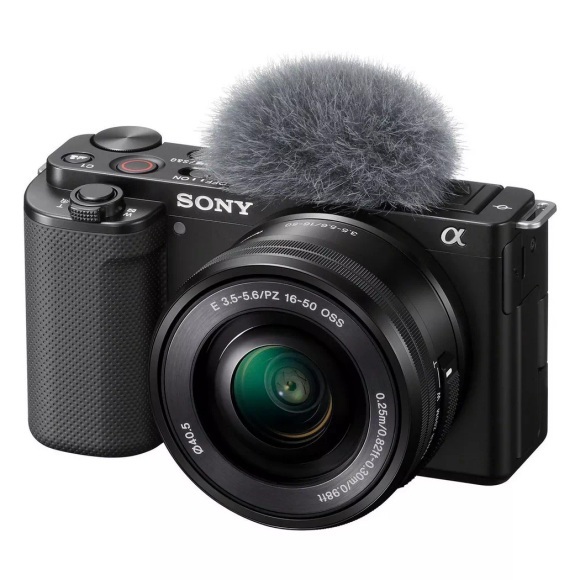 SONY ZV-E10 Body + E PZ 16-50 mm F3.5-5.6 OSS - Systemkamera (Fotoauflösung: 24.2 MP) Schwarz