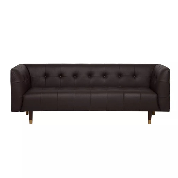Beliani 3-Sitzer Sofa Leder braun BYSKE