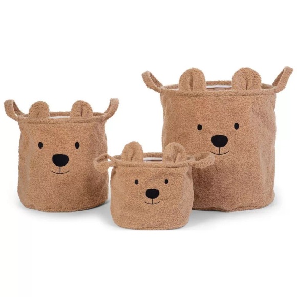 Childhome 3er Set Aufbewahrungskörbe Teddy