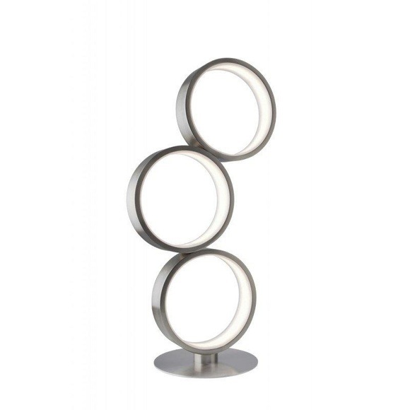 LED-Tischleuchte Loop mit drei Ringen, dimmbar