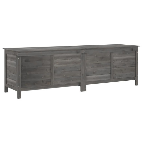 vidaXL Gartentruhe Anthrazit 198,5x50x56,5 cm Massivholz Tanne