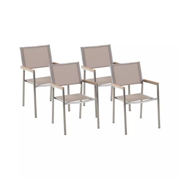 Set mit 4 Stühlen aus Polyester Modern GROSSETO Set mit 4 Stühlen aus Polyester Modern GROSSETO