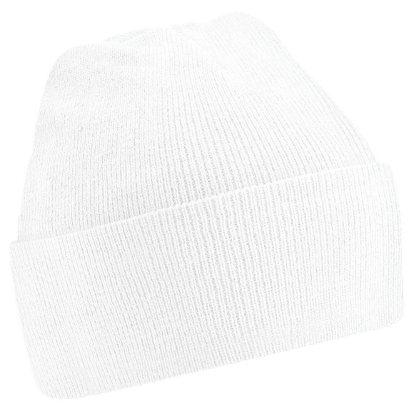 Soft Feel Gestrickte Wintermütze Herren Weiss ONE SIZE