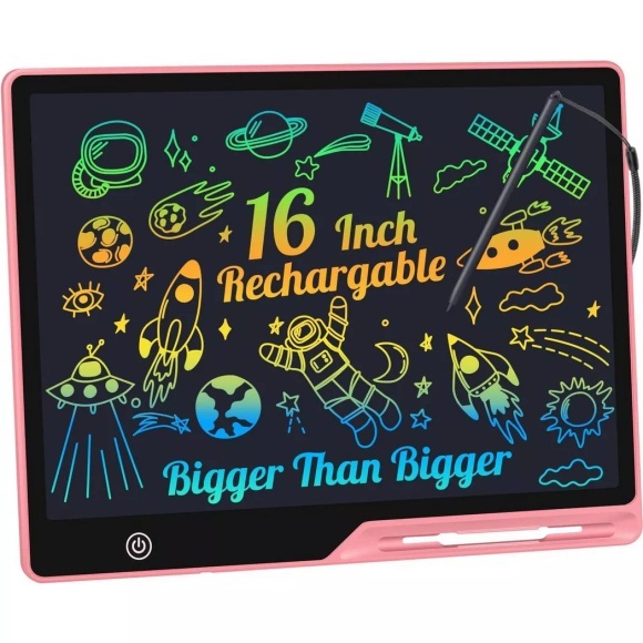 Activity-board - LCD-Schreibtafel für Kinder, wiederaufladbare Zeichentafel, Pink