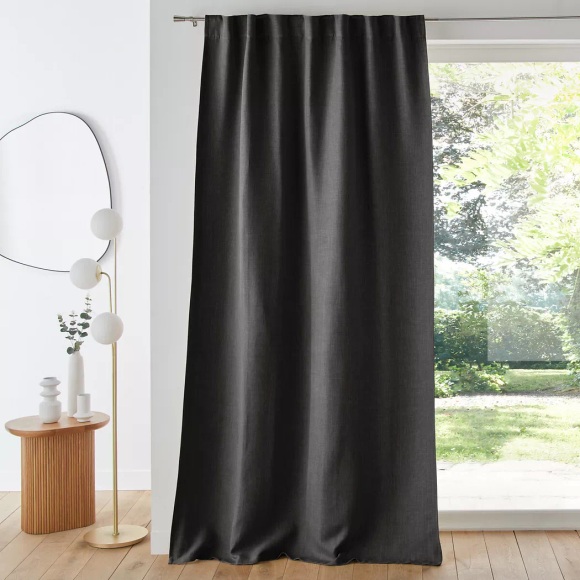 Blickdichter Vorhang Exurie Unisex Grau 140x350CM