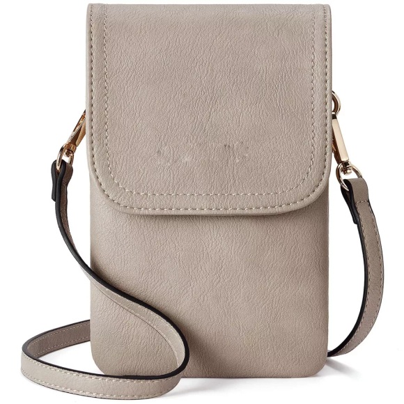 Only-bags.store - Handy Umhängetasche Leder, Umhängetasche, Handytasche mit Geldbörse zum Umhängen, für Herren, Grau