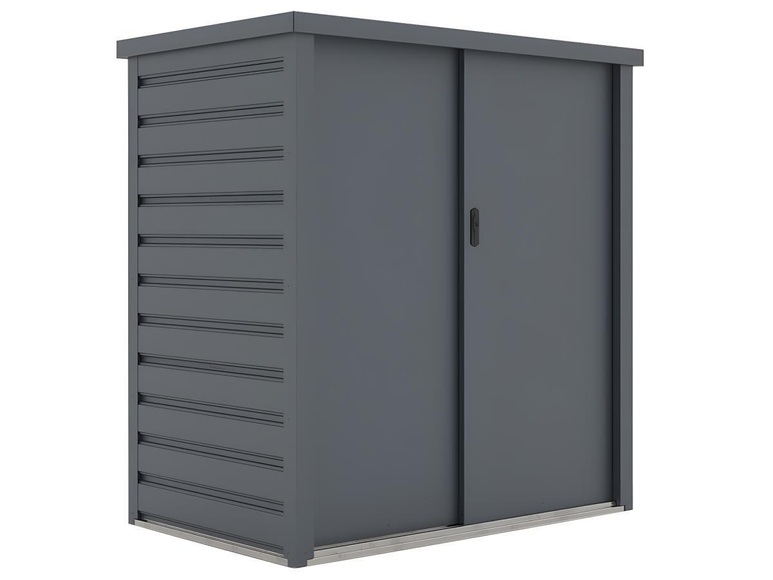 Garten-Aufbewahrungsschrank - 125 x 80 x 131 cm - Stahl - Grau - REIVAX Garten-Aufbewahrungsschrank - 125 x 80 x 131 cm - Stahl - Grau - REIVAX