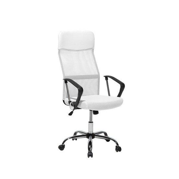 Beliani Bürostuhl weiss höhenverstellbar DESIGN