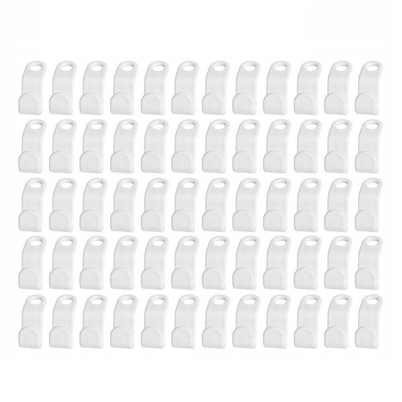 60x Haken Für Kleiderbügel - Weiß Unisex ONE SIZE