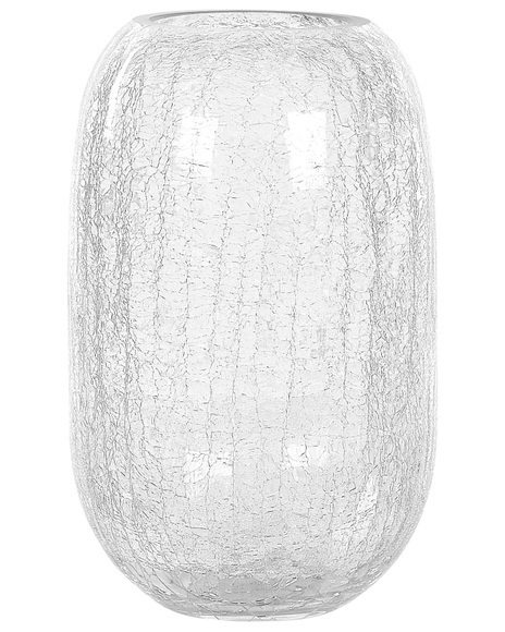 Beliani Blumenvase Bruchglas transparent 28 cm KYRAKALI Vase