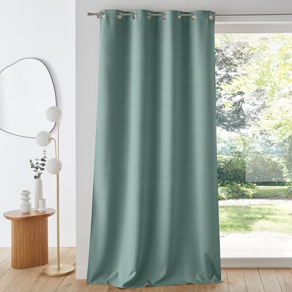 Verdunkelungsvorhang Voda Mit Ösenaufhängung Unisex Grün 140 x 250 cm