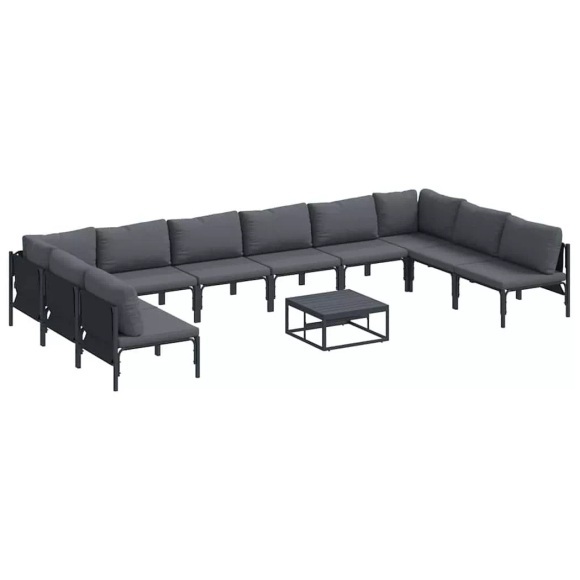 VidaXL - Garten-sofa stahl, One Size, Grau