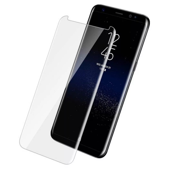 Avizar UV-Licht Klebstoff Hartglas Displayschutzfolie für Galaxy S8 Plus + LED Kit Klar