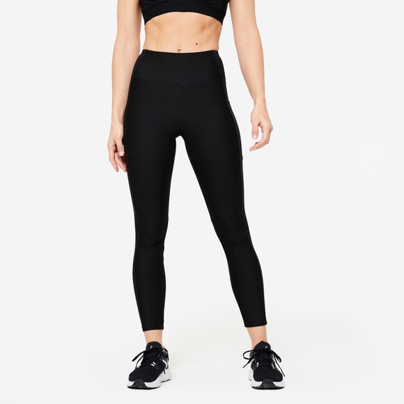 Leggings Fitness Mit Smartphonetasche Damen Schwarz XL