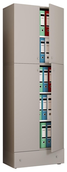 MID.YOU Aktenschrank 70/200/39 cm , Lona , Grau , Holzwerkstoff , 1 Schubladen , 70x200x39 cm , melaminharzbeschichtet,Nachbildung , 000657025108