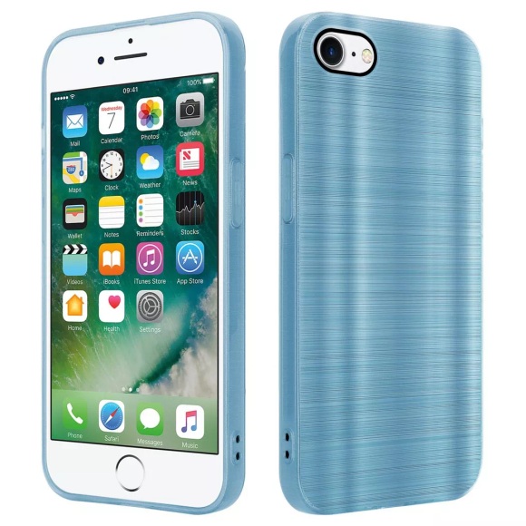 Hülle für Apple iPhone 7 7S 8 SE 2020 im Brushed Design
