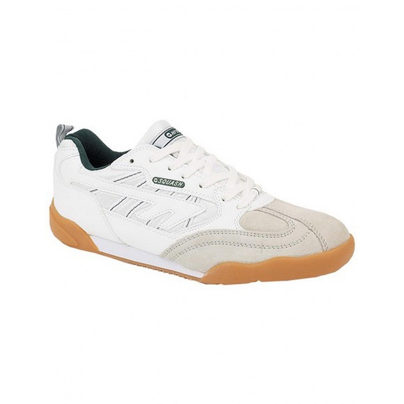 Hi-Tec Herren & Damen schnüren Squash Leder Sport Trainer weiß UK Size 12 (EU 46, US 13)