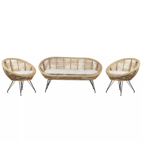 Garten Lounge aus Rattan Boho MARATEA Garten Lounge aus Rattan Boho MARATEA