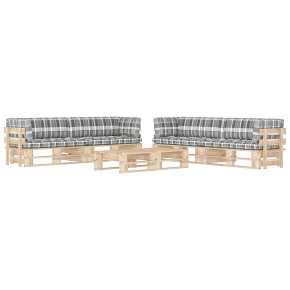 vidaXL 6-tlg. Paletten-Lounge-Set mit Kissen Kiefernholz Imprägniert