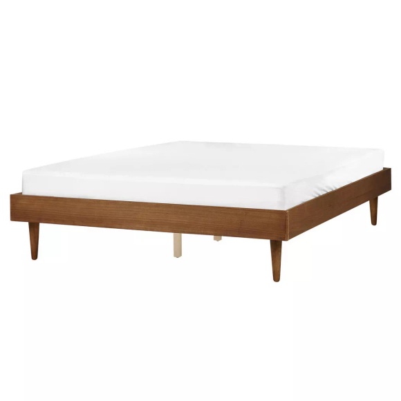 Bett mit Lattenrost aus Gummibaumholz Rustikal TOUCY Bett mit Lattenrost aus Gummibaumholz Rustikal TOUCY
