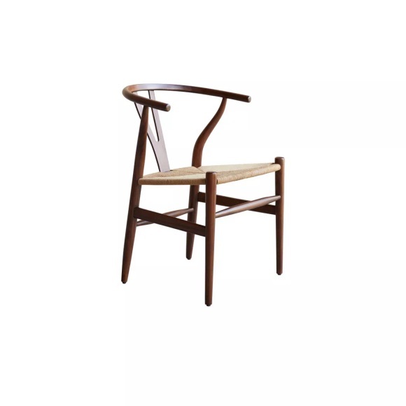 Tikamoon - Stuhl aus massivem dunklem Teakholz und Webware Blaise, One Size, Braun