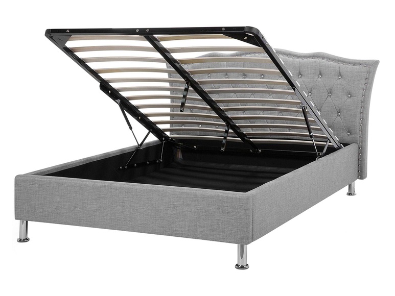 Bett mit Bettkasten aus Polyester Glamourös METZ Bett mit Bettkasten aus Polyester Glamourös METZ