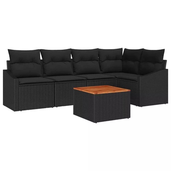 VidaXL - Outdoor-sofa poly-rattan, One Size, Schwarz