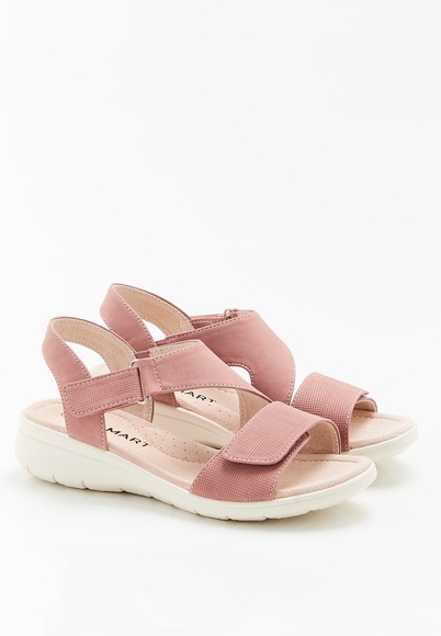 Sandale Mit Keilabsatz, Komplett Zu Öffnen. Damen Rosa 36