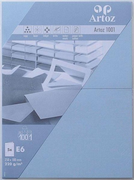 ARTOZ Karten 1001 E6 107372264 220g. pastellblau 5 Blatt