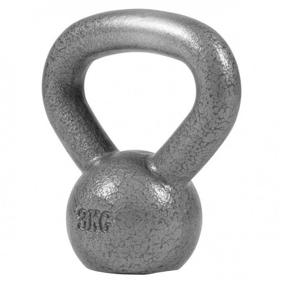 Kettlebell Gusseisen Unisex Silber 3kg