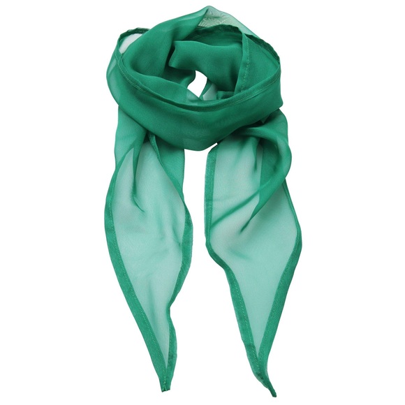 Chiffon Halstuch Damen Smaragdgrün ONE SIZE