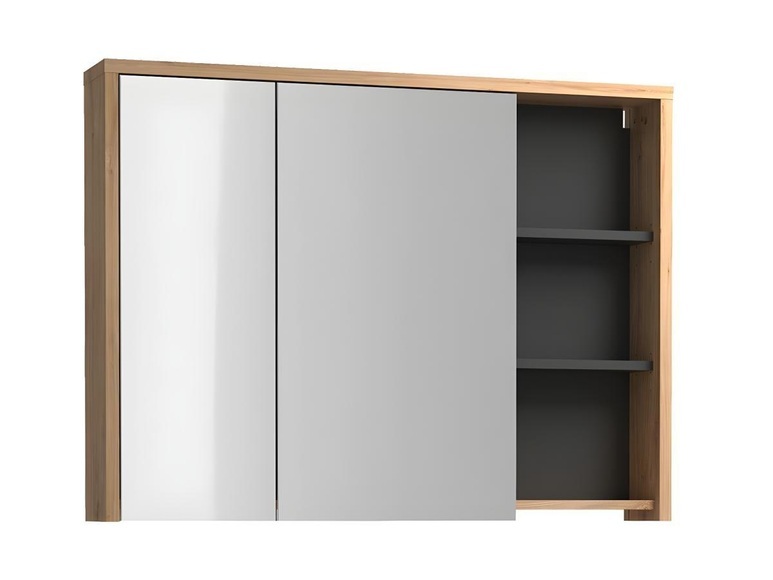 Badezimmer Spiegelschrank - Naturfarben - 100 cm - PURNAL Badezimmer Spiegelschrank - Naturfarben - 100 cm - PURNAL