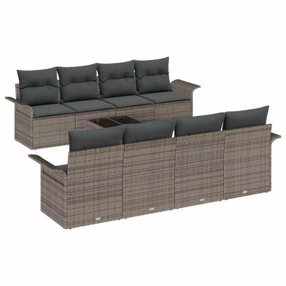 VidaXL - Garten-sofa poly-rattan, One Size, Grau