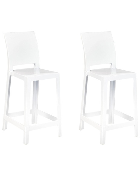 Set mit 2 Barstühlen aus Polycarbonat Modern WELLINGTON Set mit 2 Barstühlen aus Polycarbonat Modern WELLINGTON