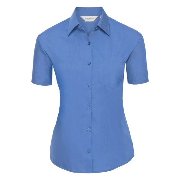 Russell Kurzarmbluse »Collection Poplin Bluse, Kurzarm, pflegeleicht«