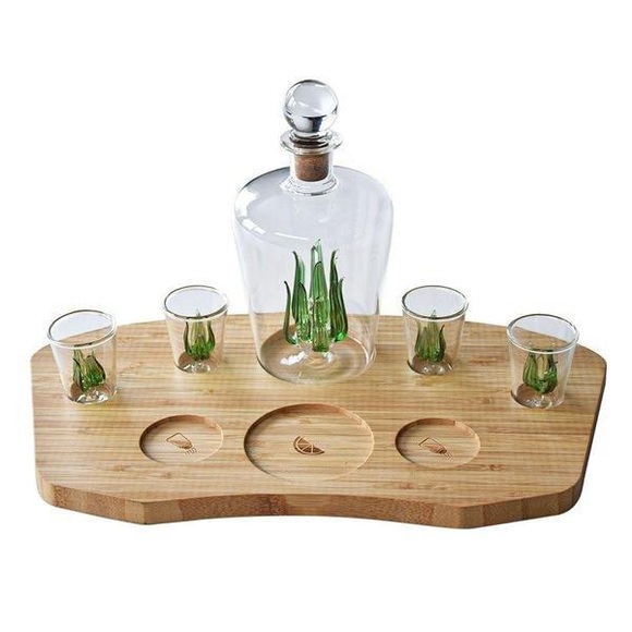 Dekanter-Set mit Karaffe, Tablett und Glas - 84 cl Dekanter-Set mit Karaffe, Tablett und Glas - 84 cl