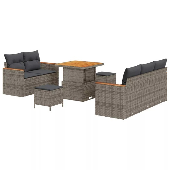 VidaXL - Garten-sofa poly-rattan, One Size, Grau