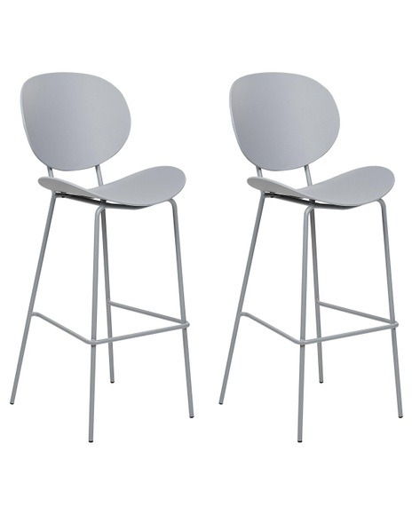 Set mit 2 Barstühlen aus Polypropylen Skandinavisch SHONTO Set mit 2 Barstühlen aus Polypropylen Skandinavisch SHONTO