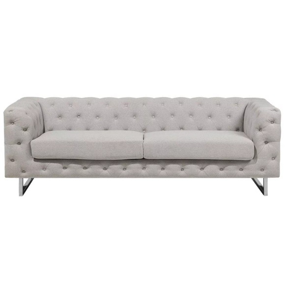 Beliani 3-Sitzer Sofa Polsterbezug beige VISSLAND