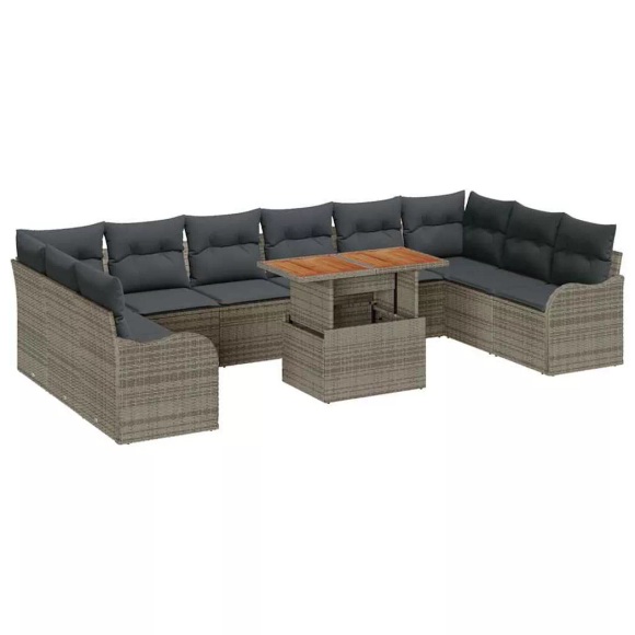 VidaXL - Garten-sofa-set poly-rattan, One Size, Grau