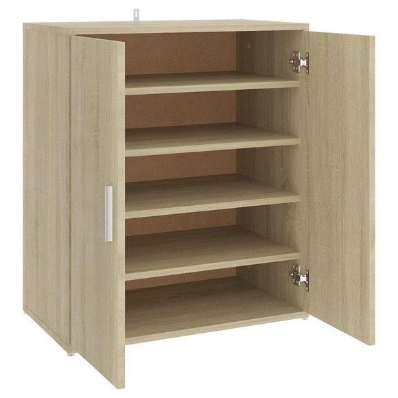vidaXL Schuhschrank Sonoma-Eiche 60x35x70 cm Spanplatte