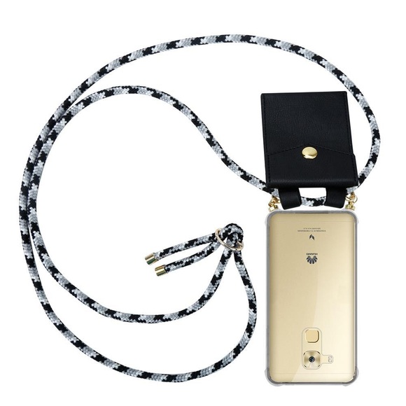 Handy Kette für Huawei NOVA PLUS Silikon mit Gold Ringen