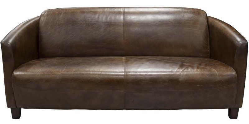 Design 3er Sofa Vintage Leder Biblios 176cm Design 3er Sofa Vintage Leder Biblios 176cm