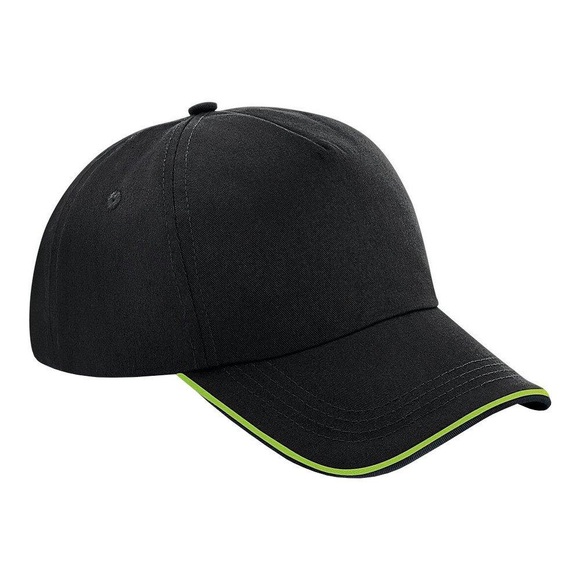Authentic 5panel Kappe Herren Schwarz ONE SIZE