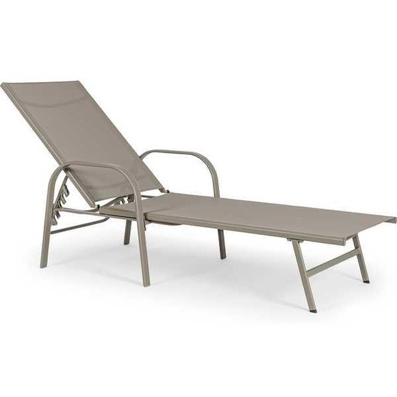 Gartenliege Arent mit Armlehnen taupe