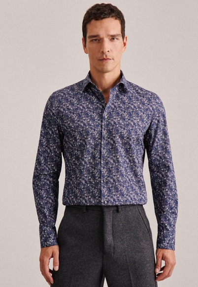 seidensticker Businesshemd »Shaped«, Shaped Extra langer Arm Kentkragen Floral