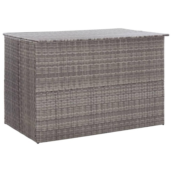 vidaXL Gartenbox Grau 150x100x100 cm Poly Rattan